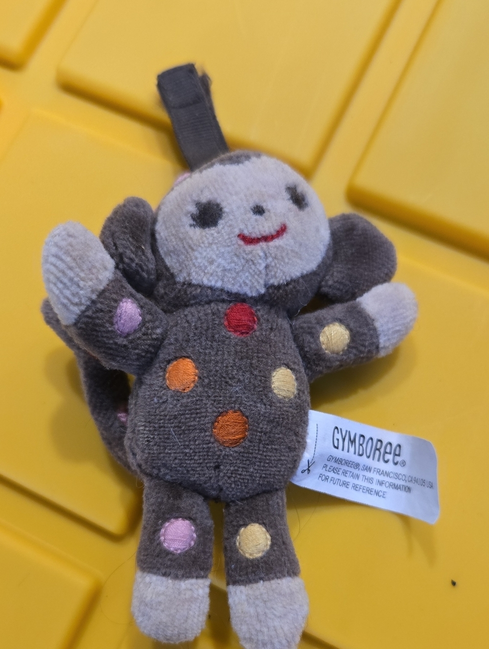 Gymboree Brown Polka Dot Monkey Plush with Multicolor Spots